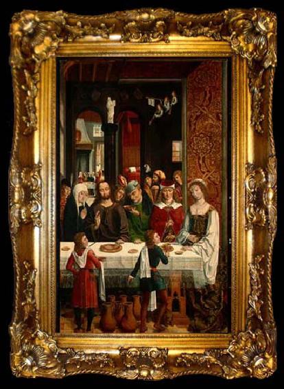 framed  MASTER of the Catholic Kings The Marriage at Cana, ta009-2
